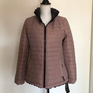 Halitech Reversible pink and gray puffer jacket